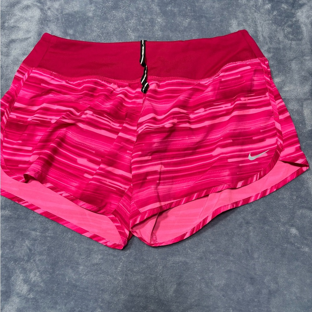 Nike Women's Pink Striped Shorts